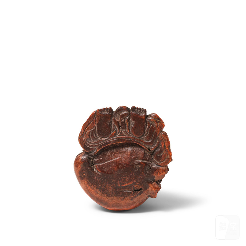 清晚期 竹雕布袋和尚坐像 | STATUETTE DE BUDAI EN BAMBOU SCULPTÉ - 图2